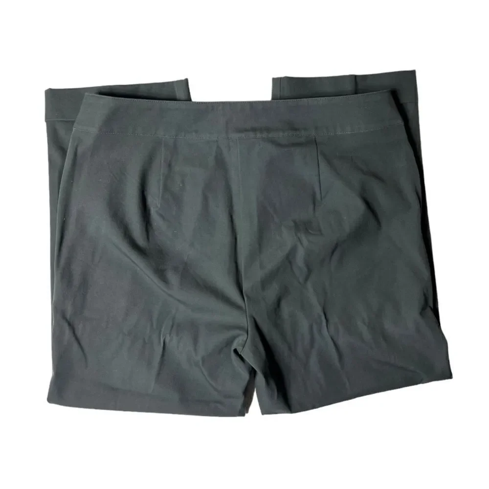 Eileen Fisher Slim Crop Cuffed Pants in Bark Size Small NWT